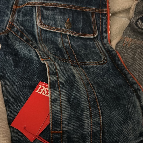 Diesel denim jacket orange zipper UNISEX - Picture 15 of 15